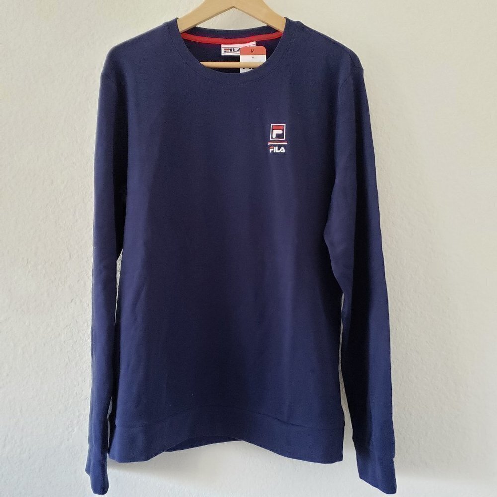 NWT - Fila Navy Crew Neck Lightweight Sweatshirt - Size M